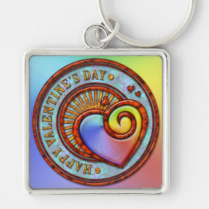 Happy Valentine's Day 2A Keychain