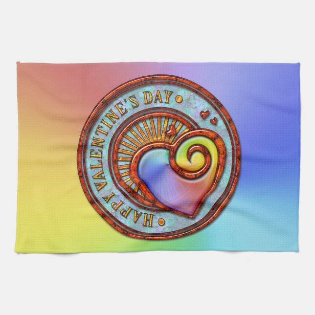 Happy Valentine's Day 2A Kitchen Towel (Horizontal)