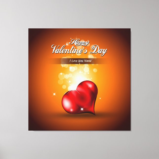 Happy Valentine's Day 4 Wrapped Canvas Print (Front)
