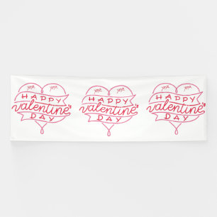 Happy Valentine's Day 4x12 Vinyl Banner