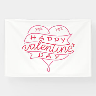 Happy Valentine's Day 4x6 Vinyl Banner