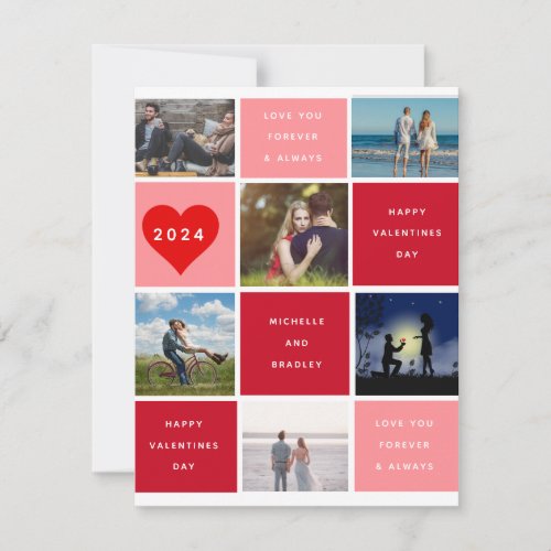Happy Valentines Day 6 Photo Grid Sherpa Holiday Card