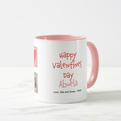 Happy Valentines Day Abuela 2 Photo Custom Mug