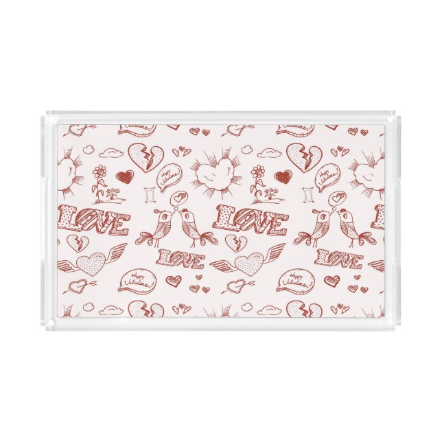 Happy Valentine's Day Acrylic Tray (Front)
