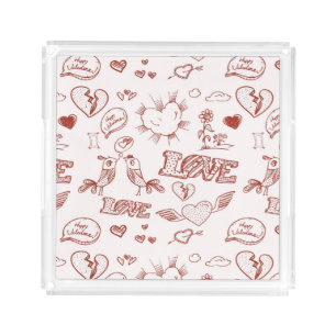 Happy Valentine's Day Acrylic Tray