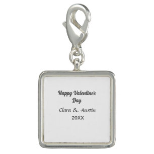 Happy Valentine's day add name date simple minimal Charm