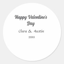 Happy Valentine's day add name date simple minimal