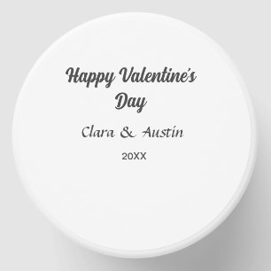 Happy Valentine's day add name date simple minimal Mini Candle Favors