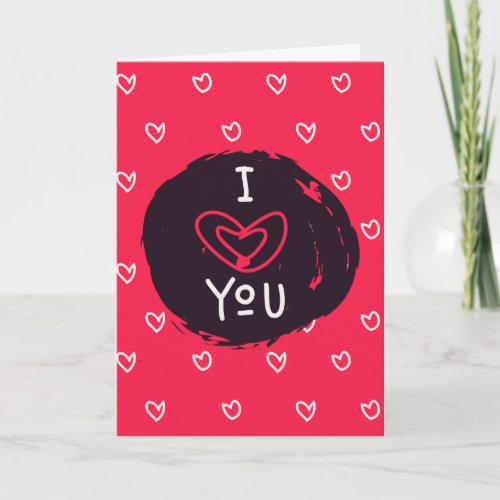Happy Valentines Day  Add Your Name Thank You Card
