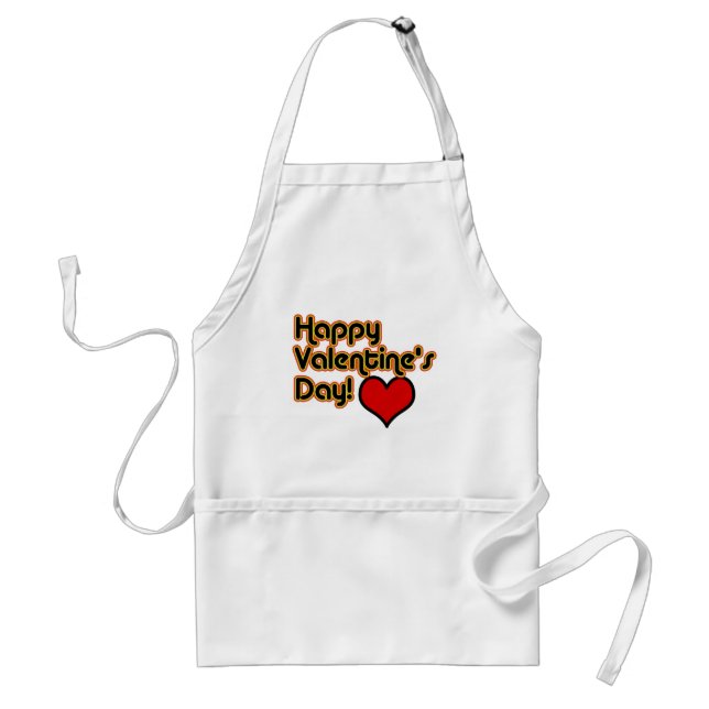 Happy Valentine's Day Adult Apron (Front)