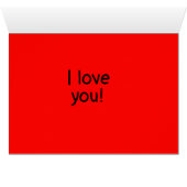 Happy Valentine's Day All Red Card (Inside Horizontal (Bottom))