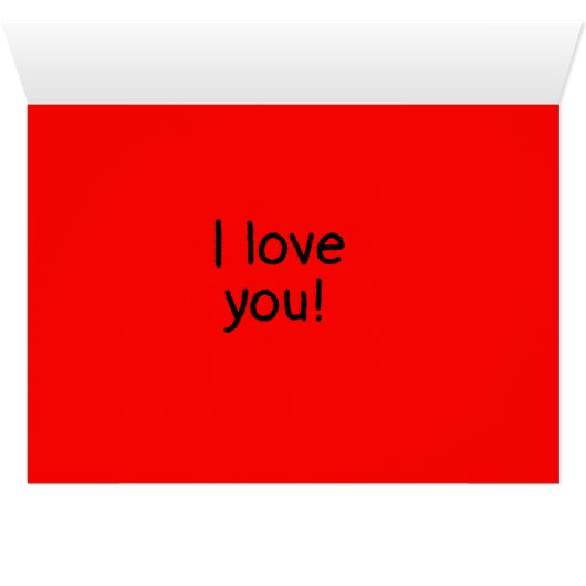 Happy Valentine's Day All Red Card (Inside Horizontal (Bottom))