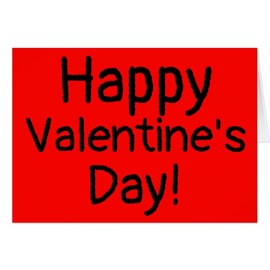 Happy Valentine's Day All Red Card (Front Horizontal)