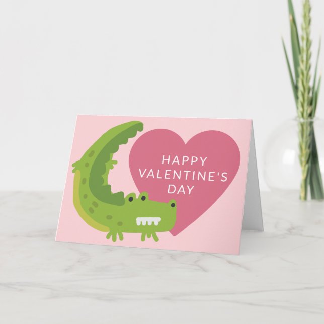 Happy Valentine's Day | Alligator Love Card (Front)