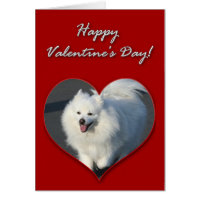 Happy Valentine's Day  American Eskimo Dog  Card