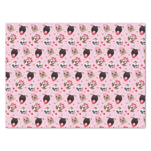 Happy Valentines Day American Pit Bull Terriers Tissue Paper