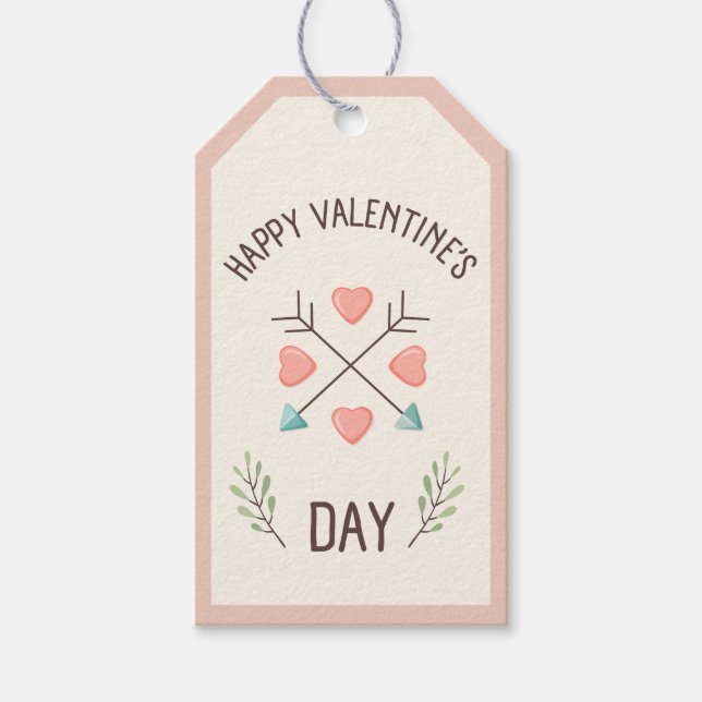 Happy Valentines day - Arrows Gift Tags (Front)