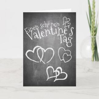 Happy Valentine's day auf einer Kreidetafel Card