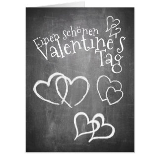 Happy Valentine's day auf einer Kreidetafel Card