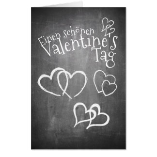 Happy Valentine's day auf einer Kreidetafel Card