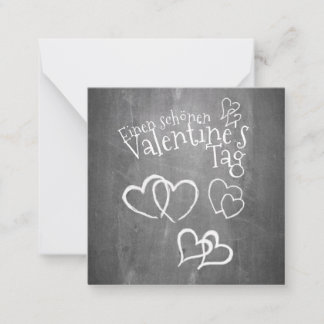 Happy Valentine's day auf einer Kreidetafel Note Card