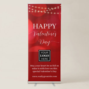 Happy Valentine's day Backdrop Retractable Banner