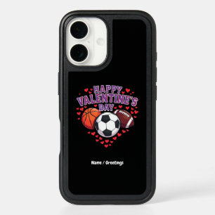 Happy Valentines Day Baseball Basketball Football  iPhone 16 Case