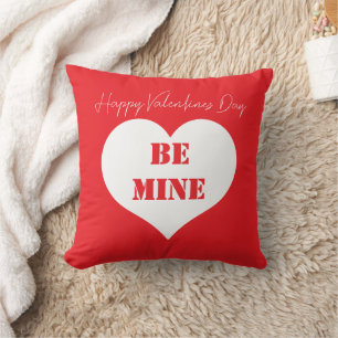 Happy Valentine's Day Be Mine Boyfriend Girlfriend Throw Pillow