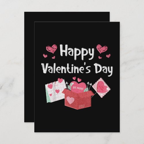 Happy Valentines Day Be Mine Cute Hearts Enclosure Card