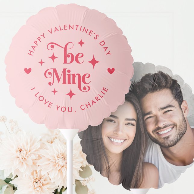 Happy Valentine's Day be mine hearts photo Balloon (Happy Valentine's Day be mine hearts photo Balloon)
