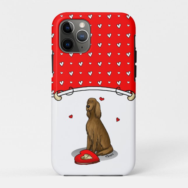 Happy Valentine's Day Be Mine Irish Setter (red 1) Case-Mate iPhone Case (Back)