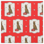 Happy Valentine's Day Be Mine Irish Setter (red 1) Fabric