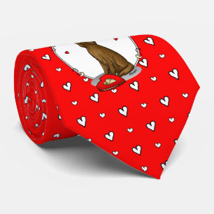 Happy Valentine's Day Be Mine Irish Setter (red 1) Neck Tie