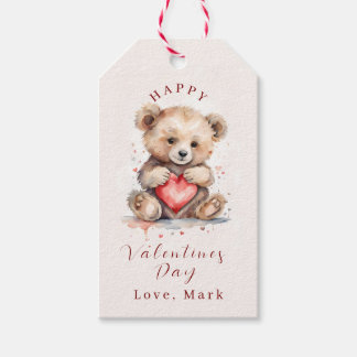 Happy Valentines Day Bear Gift Tag