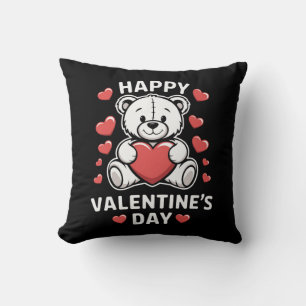 Happy Valentine's Day Bear vday  Throw Pillow