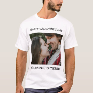 Happy Valentine's Day Best Boyfriend Custom Photo  T-Shirt
