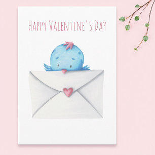 Happy Valentine's Day Bird Card
