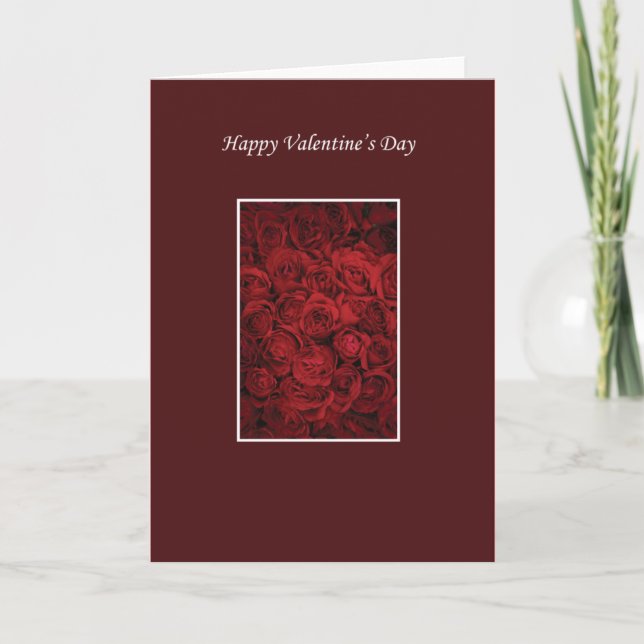 Happy Valentine's Day (Blank Inside) Holiday Card (Front)