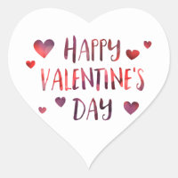 happy valentine's day bokeh heart sticker