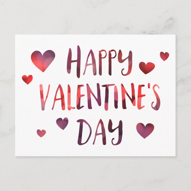 happy valentine's day bokeh holiday postcard (Front)