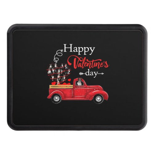 Happy Valentines Day Boston Terrier Dog Hitch Cover