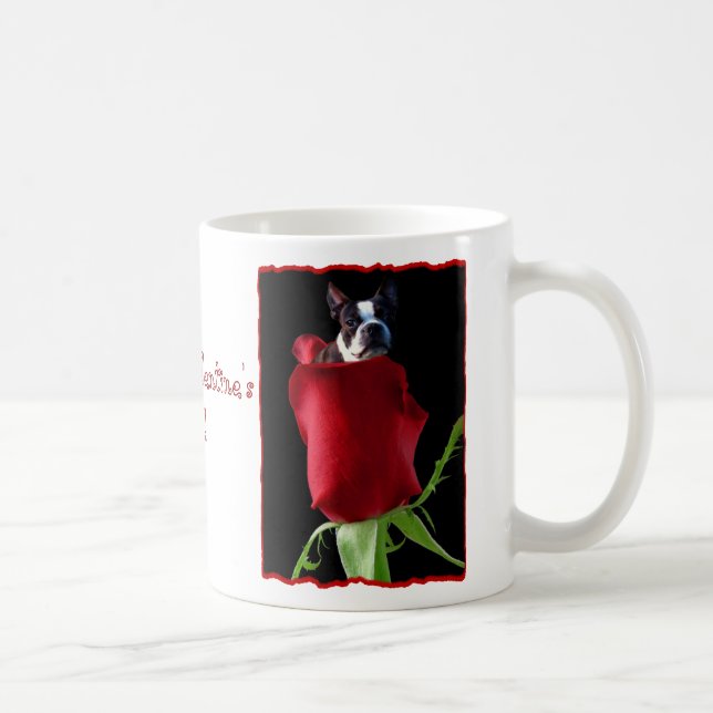 Happy Valentine's Day Boston Terrier Mug (Right)