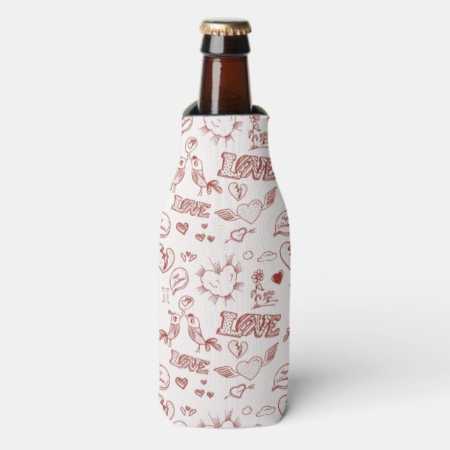 Happy Valentine's Day Bottle Cooler (Bottle Front)