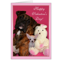 Happy Valentine's Day boxer greeting card