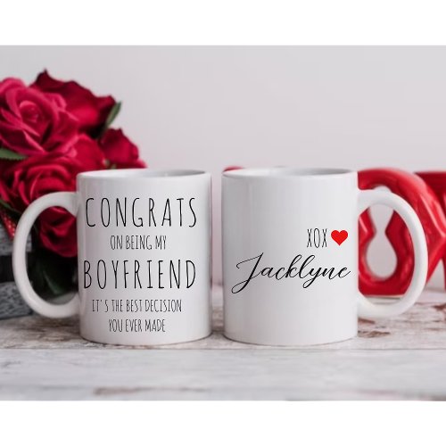 Happy Valentines Day Boyfriend Gifts for Him Coff Coffee Mug