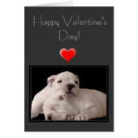 Happy Valentine's Day Bulldog Greeting Card