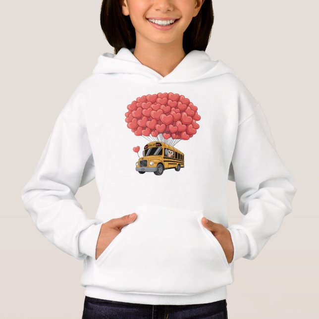 Happy Valentine's Day Bus with Owl Hoodie (Front)