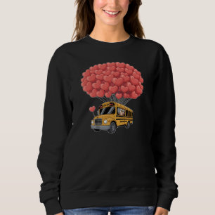 Happy Valentine's Day Bus with Owl Sweatshirt