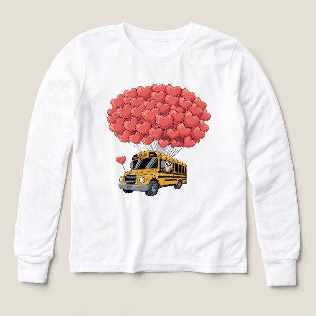 Happy Valentine's Day Bus with Owl Tri-Blend Shirts (Design Front)