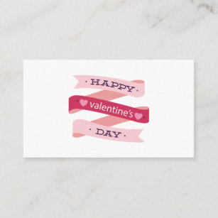 Happy valentines day business card